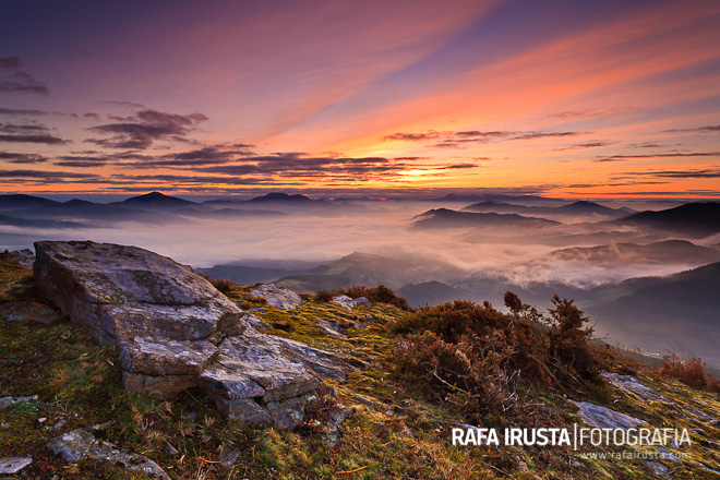 Mountains over the fog